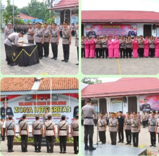 Kapolres Pimpin Upacara Sertijab: Berharap Kinerja yang Meningkat