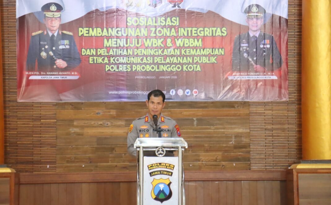 Polres Probolinggo Kota Lakukan Sosialisasi Zona Integritas untuk WBBM